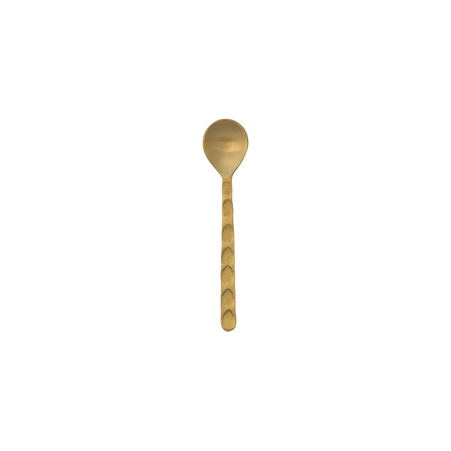 Brass Spoon With Textured Handle