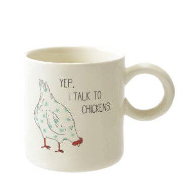 Funny Chicken Stoneware Coffee Mugs