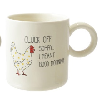 Funny Chicken Stoneware Coffee Mugs