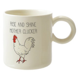 Funny Chicken Stoneware Coffee Mugs