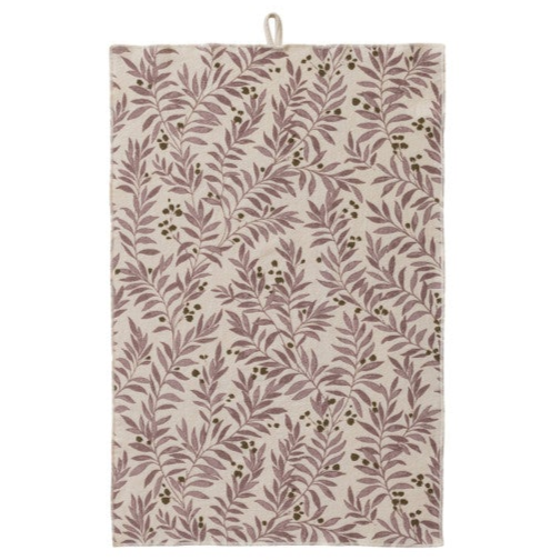 Cotton Printed Terry Cloth Tea Towel w/ Pattern/Stripes & Stitched Edge, 8 Styles