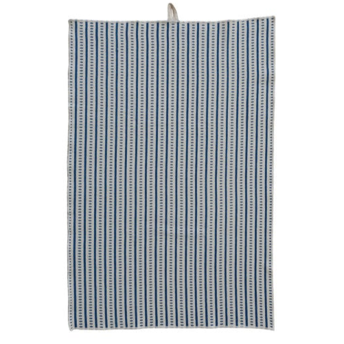 Cotton Printed Terry Cloth Tea Towel w/ Pattern/Stripes & Stitched Edge, 8 Styles
