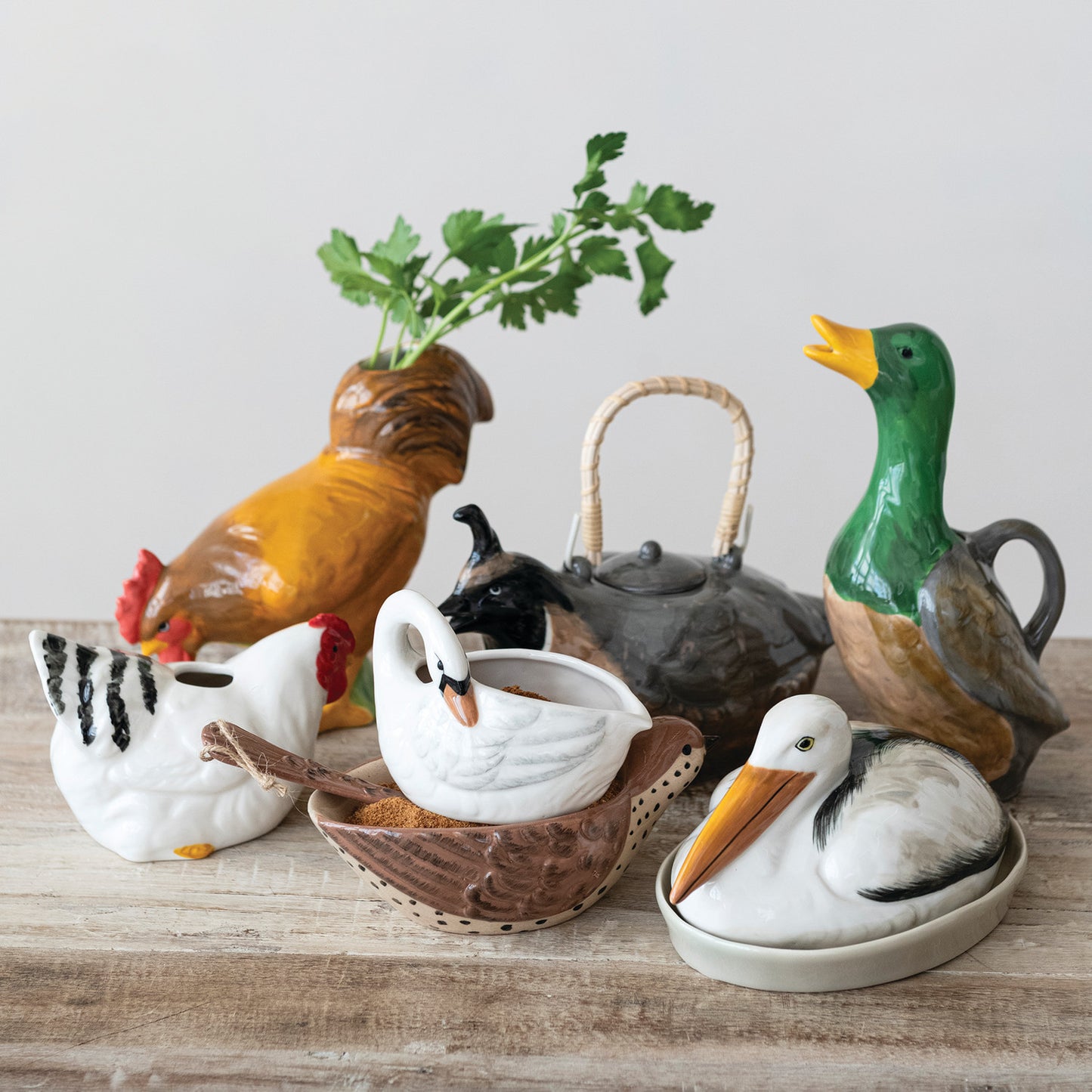 Pelican Shaped Butter Dish