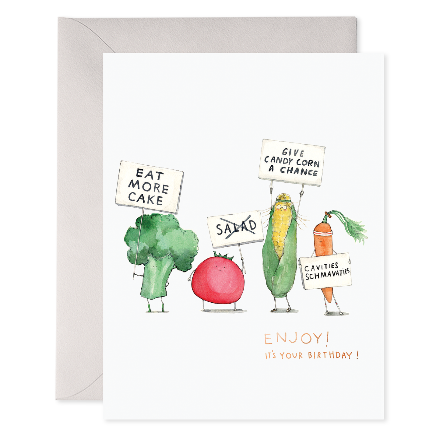 Veggie Strike | Vegetables Birthday Greeting Card