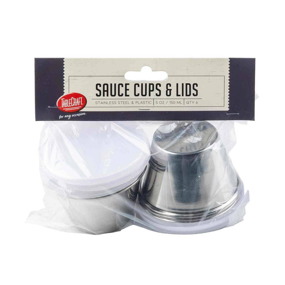 5 oz Sauce Cups with Clear Lids, Pack of 6