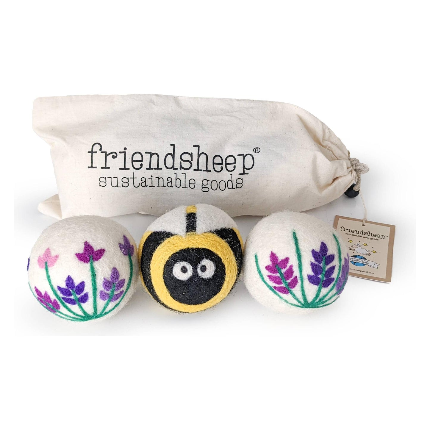 Lavender Fields Set of 3 Eco Dryer Balls - BEE