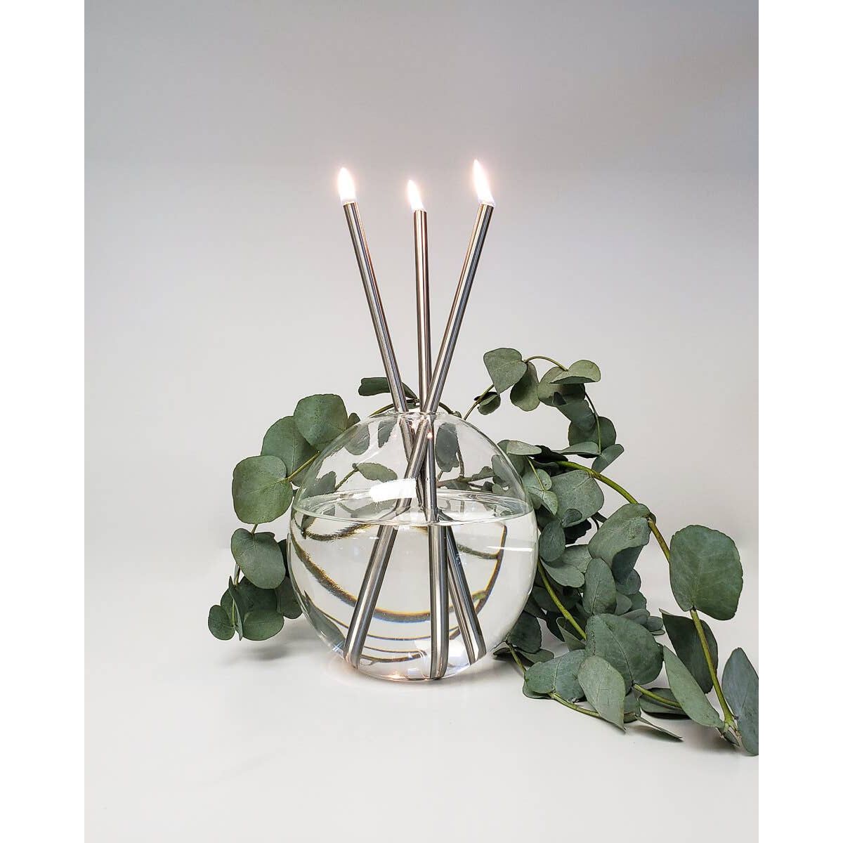 Silver Everlasting Candle – Reusable Steel Candles