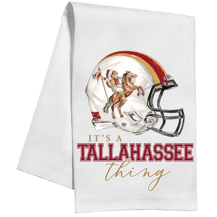 Tallahassee Thing Maroon Gold Chief Horse Kitchen Towel