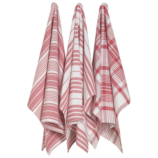 Jumbo Red Dishtowels, Set of 3
