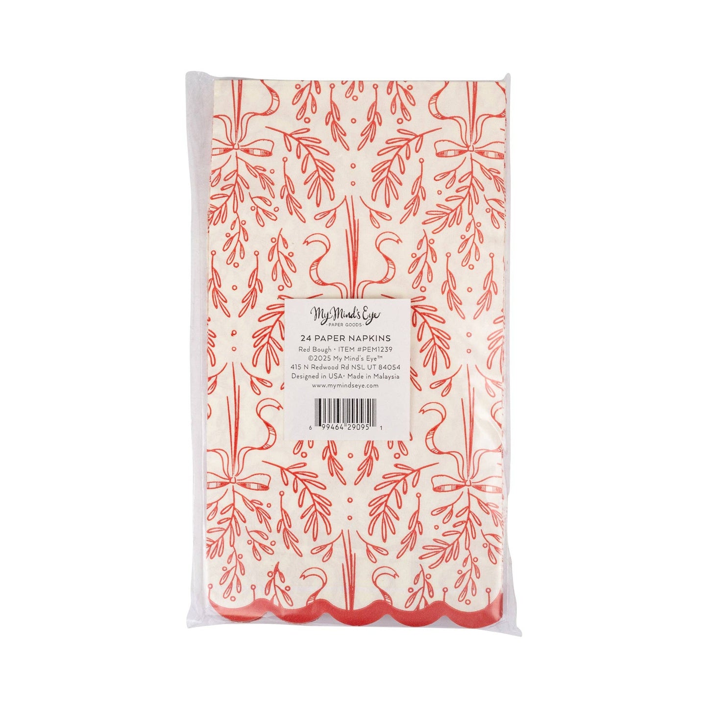 Red Bough Pattern Dinner Napkin