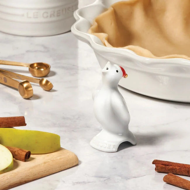 Le Creuset Heritage Pie Bird with Santa Hat