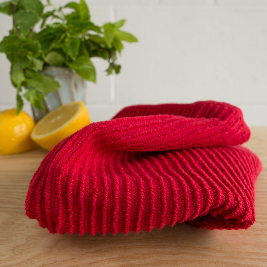 Ripple Red Dishcloths Set of 2