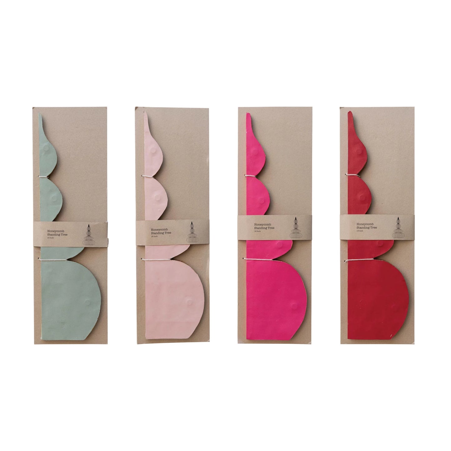 Paper Folding Honeycomb Tree w/ Gold Glitter Edge