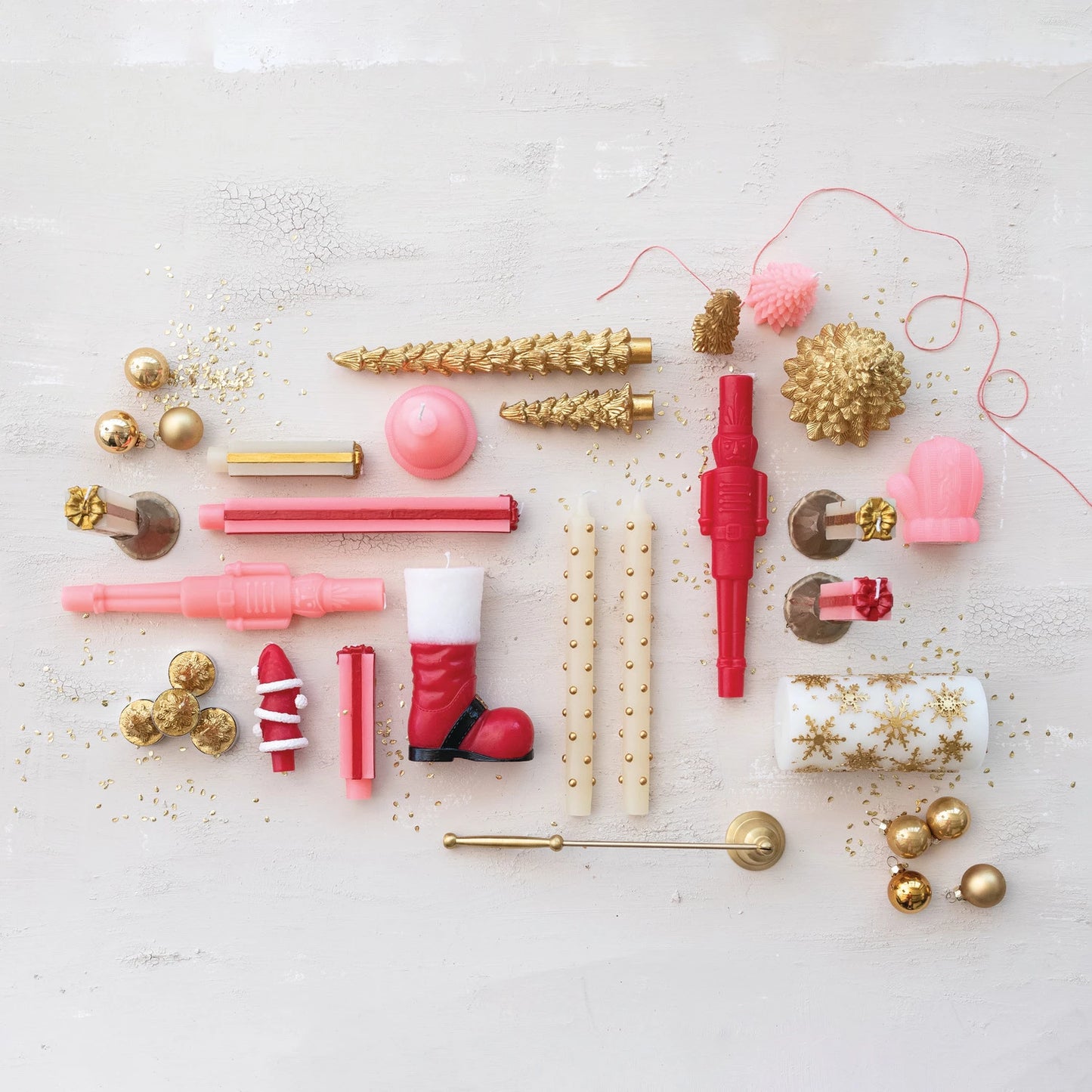 Unscented Package Shaped Taper Candles in Box, Set of 2