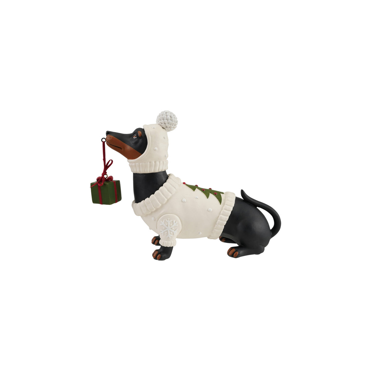 Sweater Dachshund Christmas Figurine