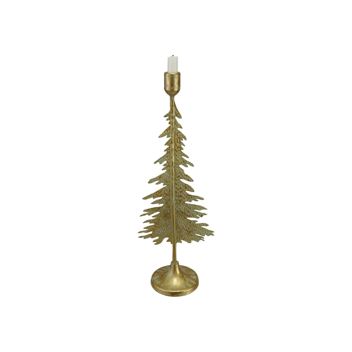 Tall Metal Christmas Tree Candle Holder