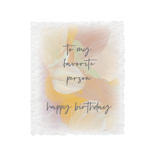 Favorite Person Happy Birthday | Greeting Card