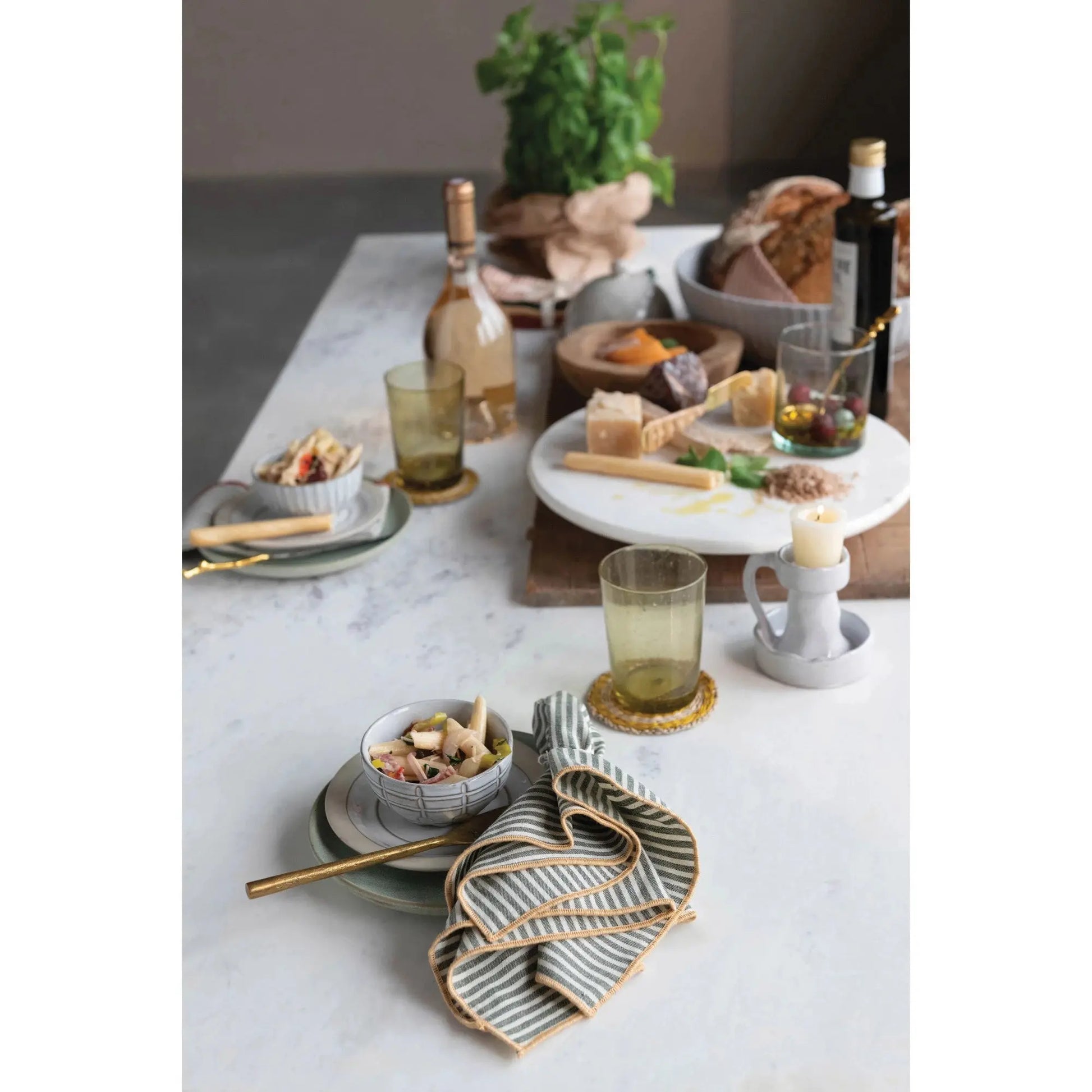 4" Debossed Stoneware Bowl, 4 Styles CREATIVE CO-OP