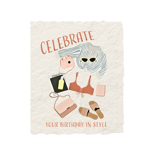 Birthday In Style | Eco-Friendly Fair Trade Greeting Card