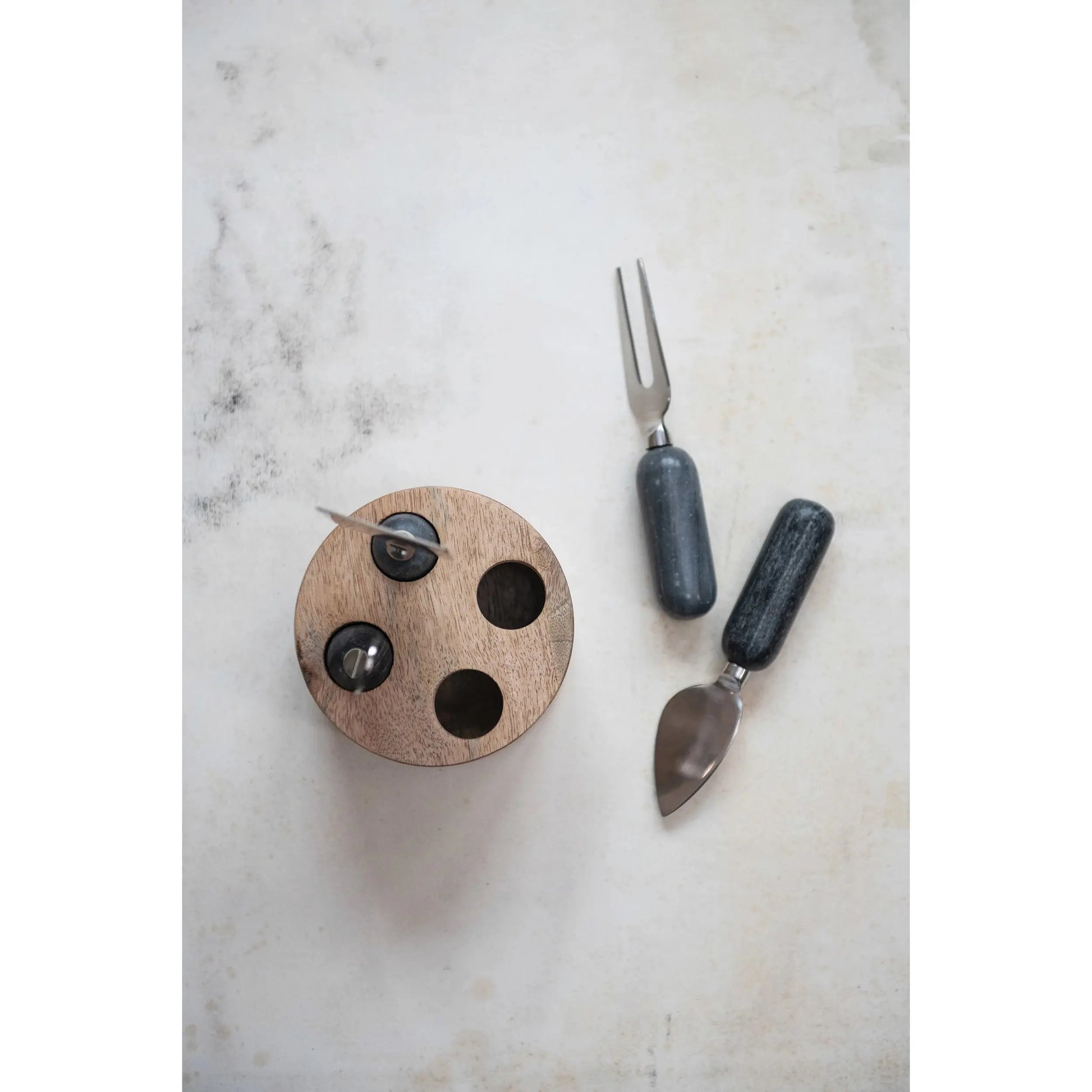 Cheese Servers with Wood Stand, Set of 5 CREATIVE CO-OP