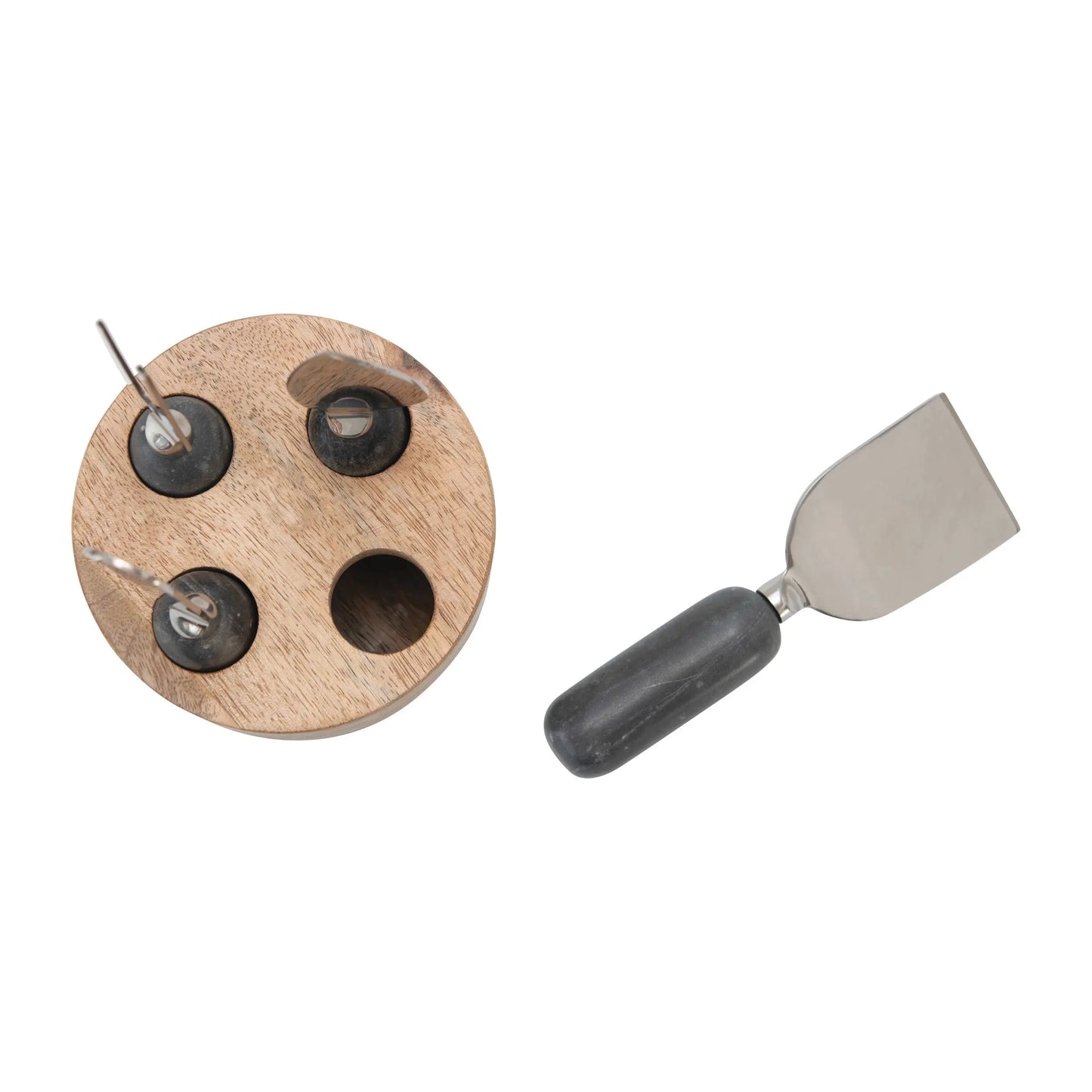 Cheese Servers with Wood Stand, Set of 5 CREATIVE CO-OP