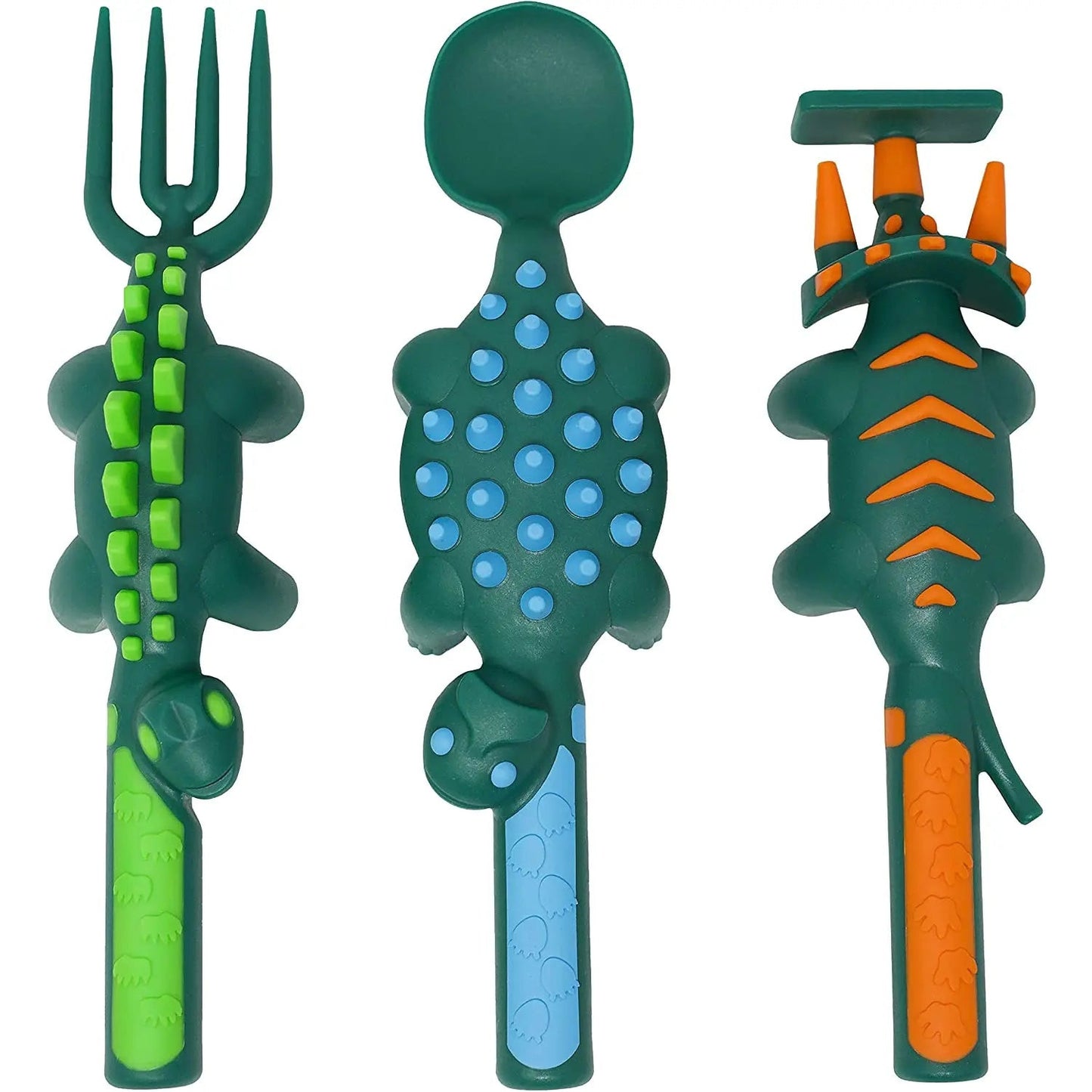 Constructive Eating 3 Piece Dino Utensil Set CONSTRUCTIVE EATING