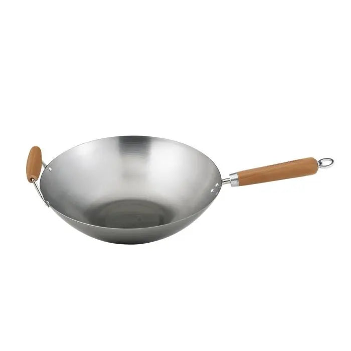 Helen's Asian Kitchen Carbon Steel Stir Fry Pan, 14in HIC