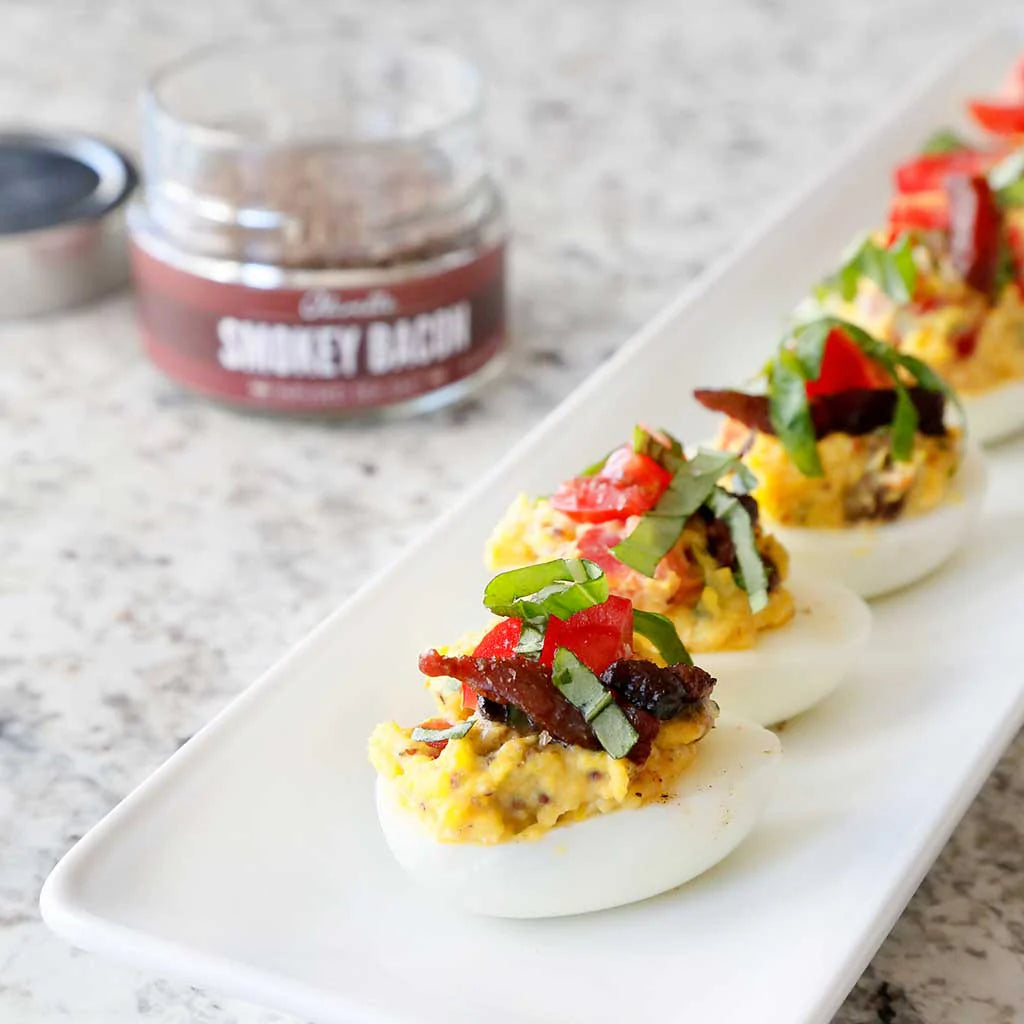 Patriotic Deviled Eggs - BLT Style Deviled Eggs