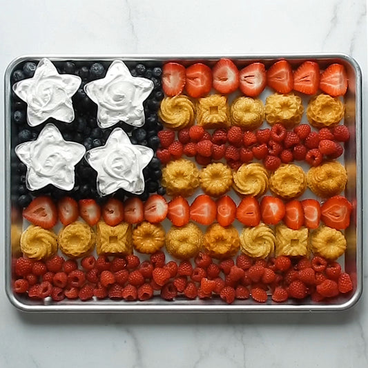 Patriotic Patisserie: Mini Bundt and Fruit American Flag Sheet Tray