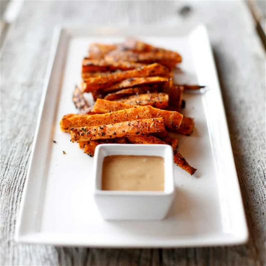 Coffee Roasted Sweet Potato Fries with Smoked Aioli