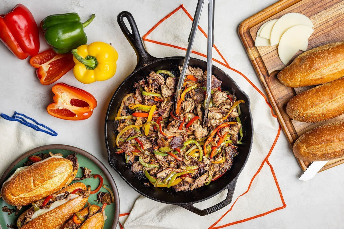 Cast Iron Philly Cheesesteaks