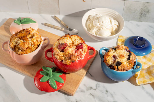Summer Cobbler Trio with Le Creuset Mini Fruit Cocottes