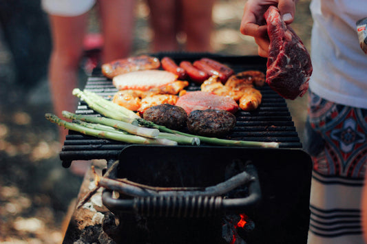 Food Cooking On A Grill