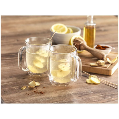 Glass Coffee Mugs, Set of 4, 12oz
