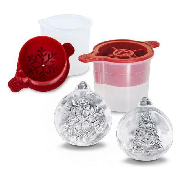 Tree & Snow Flake Ornament Ice Molds S/2