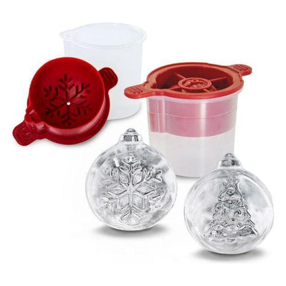 Tree & Snow Flake Ornament Ice Molds S/2