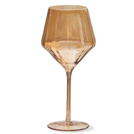 Chelsea Iridescent Optic Wine Glass - Amber