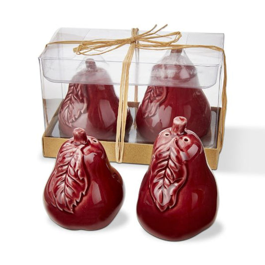 pear salt & pepper set of 2 - plum