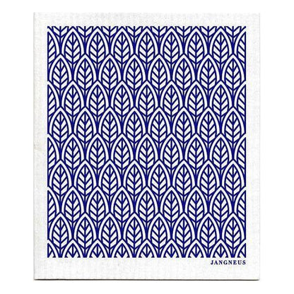 Swedish Dishcloth - Leaves - Blue