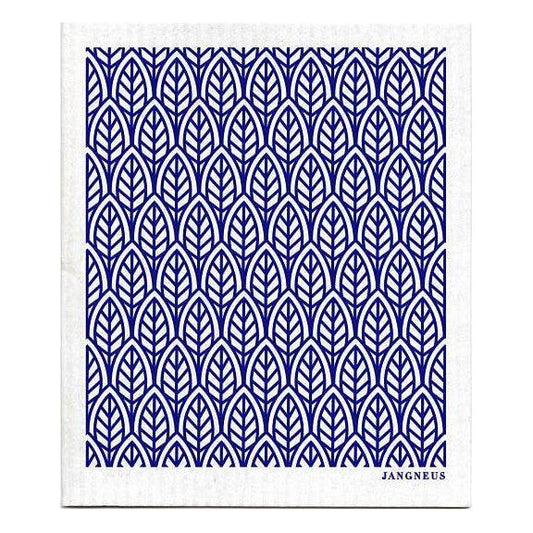 Swedish Dishcloth - Leaves - Blue