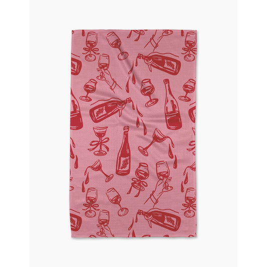 Wining and Dining Geometry Tea Towel