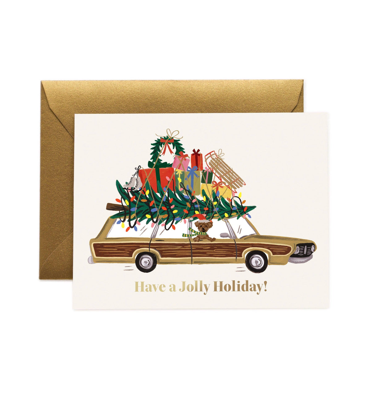 Jolly Holiday Wagon Card