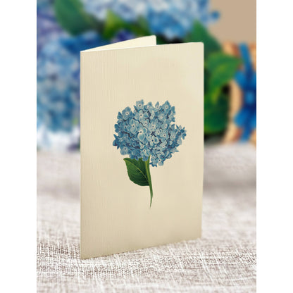 Nantucket Hydrangeas Mini Pop Up Greeting Card