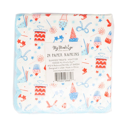 Summertime Pattern Cocktail Napkin