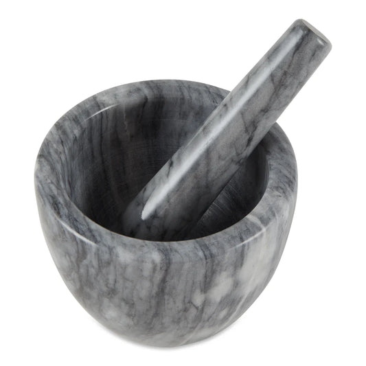 Gray Marble Mortar & Pestle