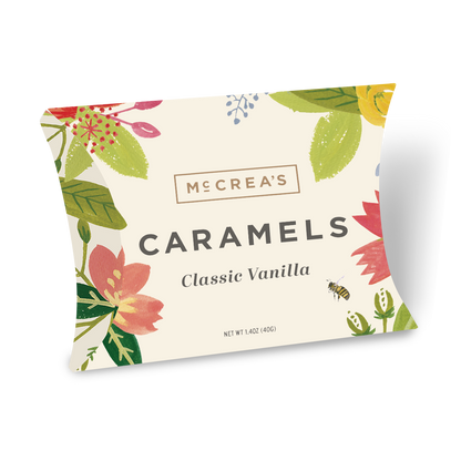 McCrea's Classic Vanilla Caramels - Spring Flowers Packaging