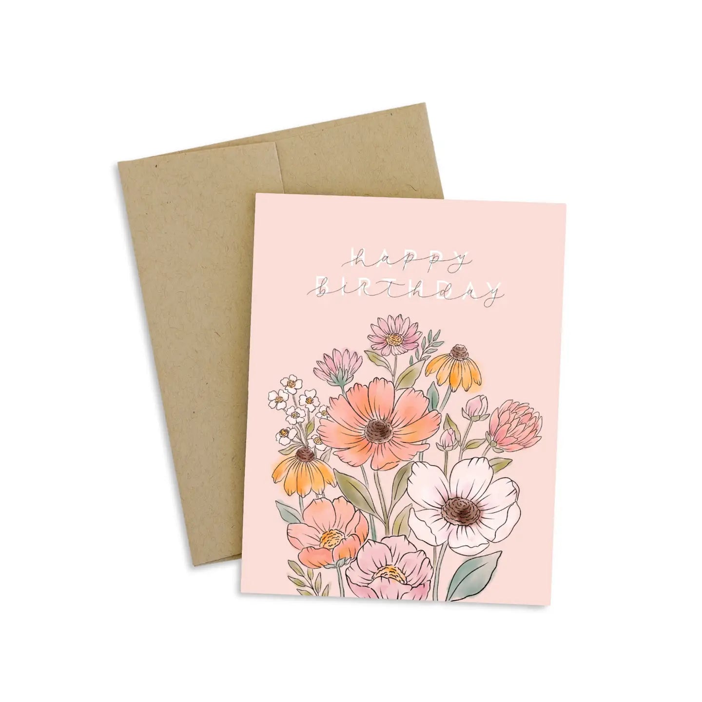 Wildflower Bunch Happy Birthday Greeting Card – Browns Kitchen