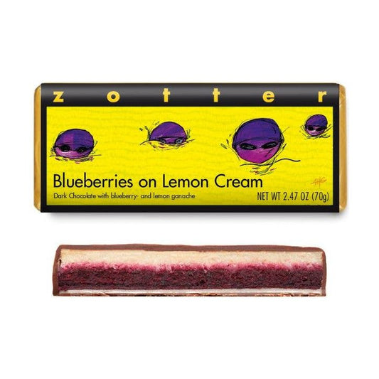 Blueberries on Lemon Cream (Hand-scooped Chocolate)