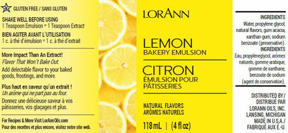 LorAnn Lemon Bakery Emulsion 4 fl oz.