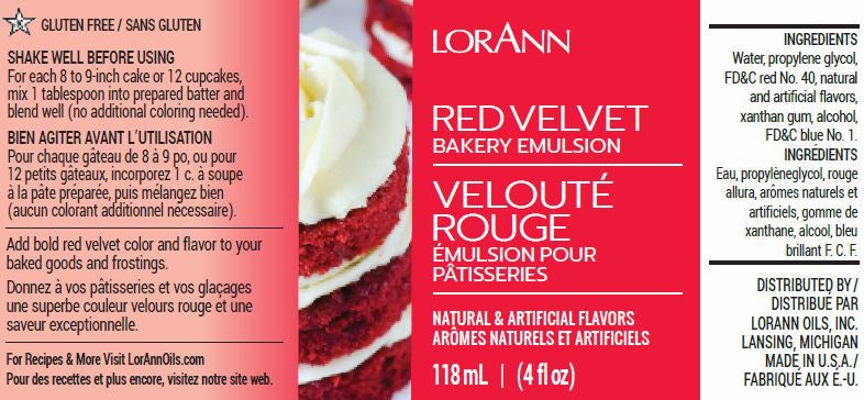 LorAnn Red Velvet Bakery Emulsion 4 fl oz.